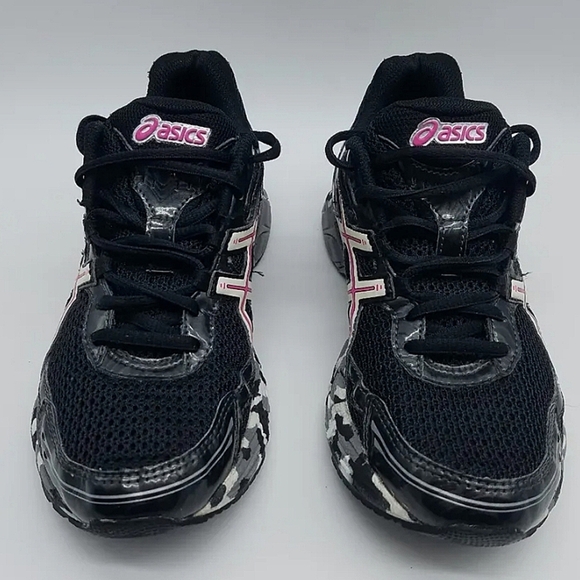 Asics SZ 6 Black/Pink Camouflage Running/Training Sneakers - Picture 3 of 10